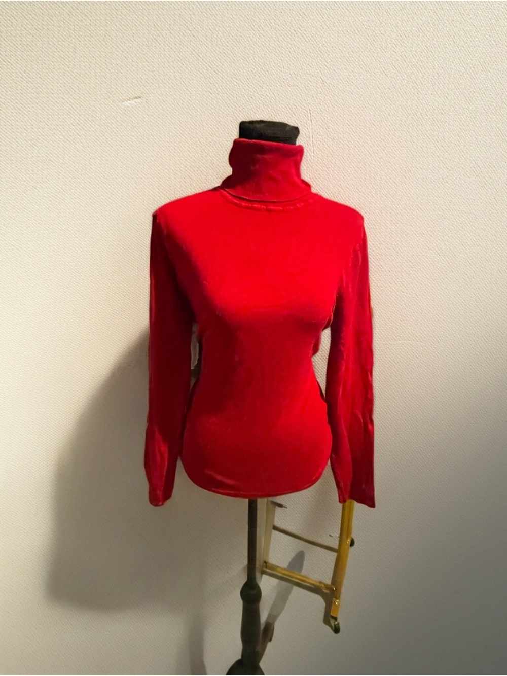 New York & Company Red Velvet Turtleneck Sweater